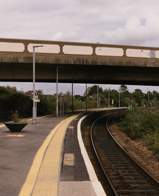 Black and white photograph of Catford Bridge station platform showing several travelers waiting with luggage and backpacks. The platform features a covered roof with a lattice design and metal beams, 